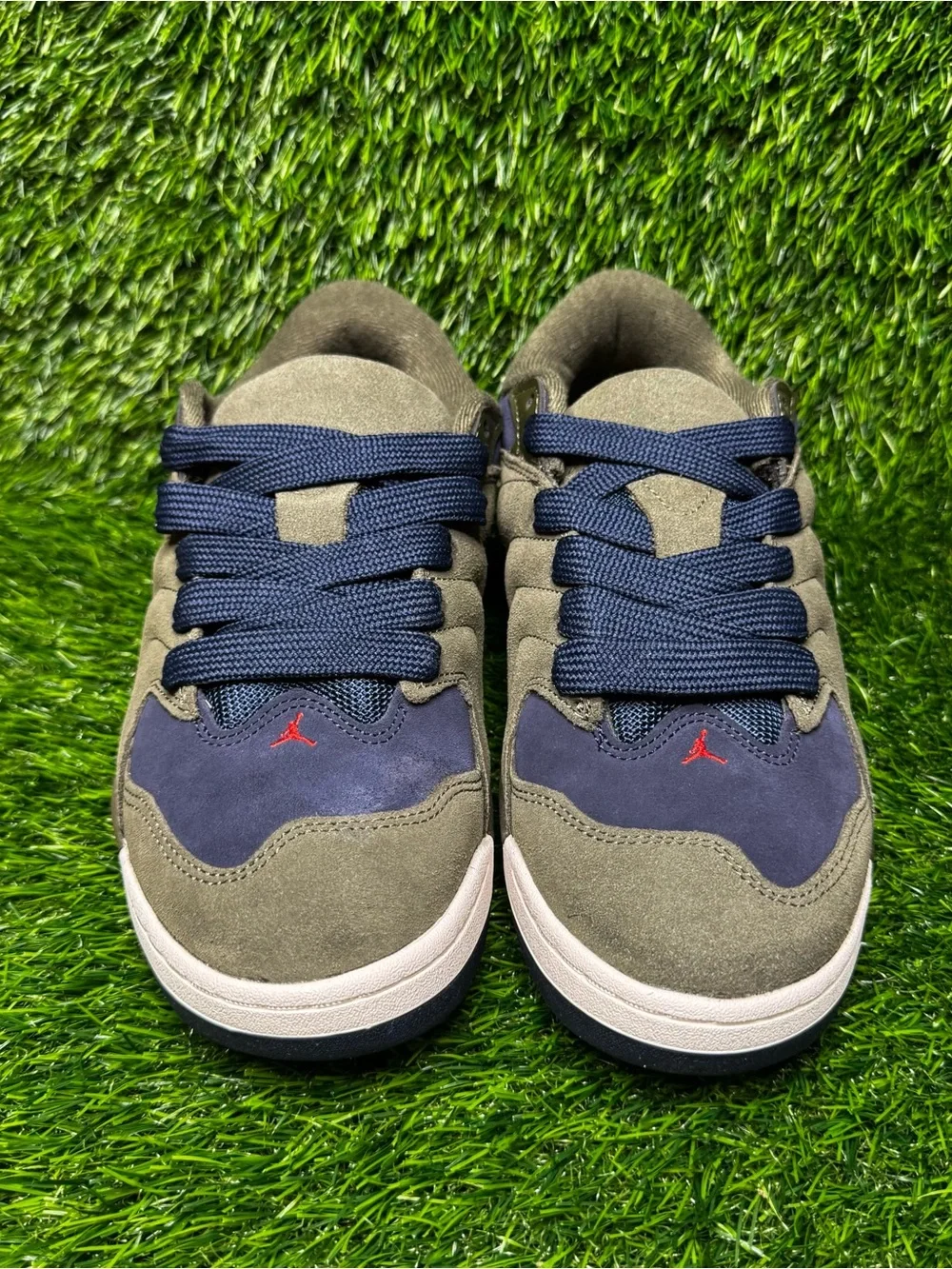 Size 9 - Mens Jordan Session Cargo Khaki Green Blue Skater Sneakers - IB3731-301